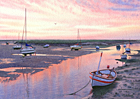 A painting of Wells-next-the-Sea at sunrise by Margaret Heath